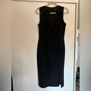 Halogen Black Midi Dress